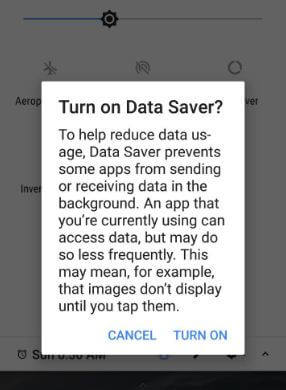 הפעל מצב חוסך נתונים ב- Oreo 8.0 אנדרואיד