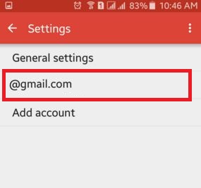 הקש על מזהה חשבון Gmail שלך