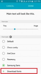 גופני Downlaod כדי לשנות את סגנון הגופן באנדרואיד שלך