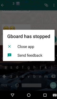 Gboard הפסיק לעבוד על אנדרואיד