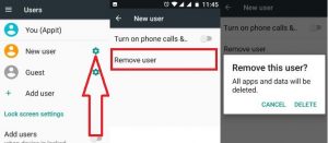 כיצד להסיר משתמש ב- Android Nougat 7.0