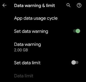 כיצד להגדיר מגבלת נתונים ניידים ב- Google Pixel וב- Pixel XL